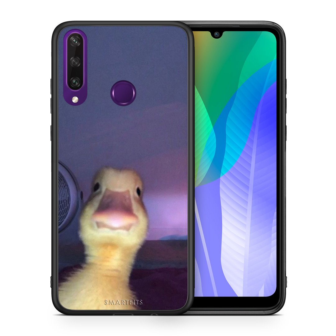 Θήκη Huawei Y6p Meme Duck από τη Smartfits με σχέδιο στο πίσω μέρος και μαύρο περίβλημα | Huawei Y6p Meme Duck case with colorful back and black bezels