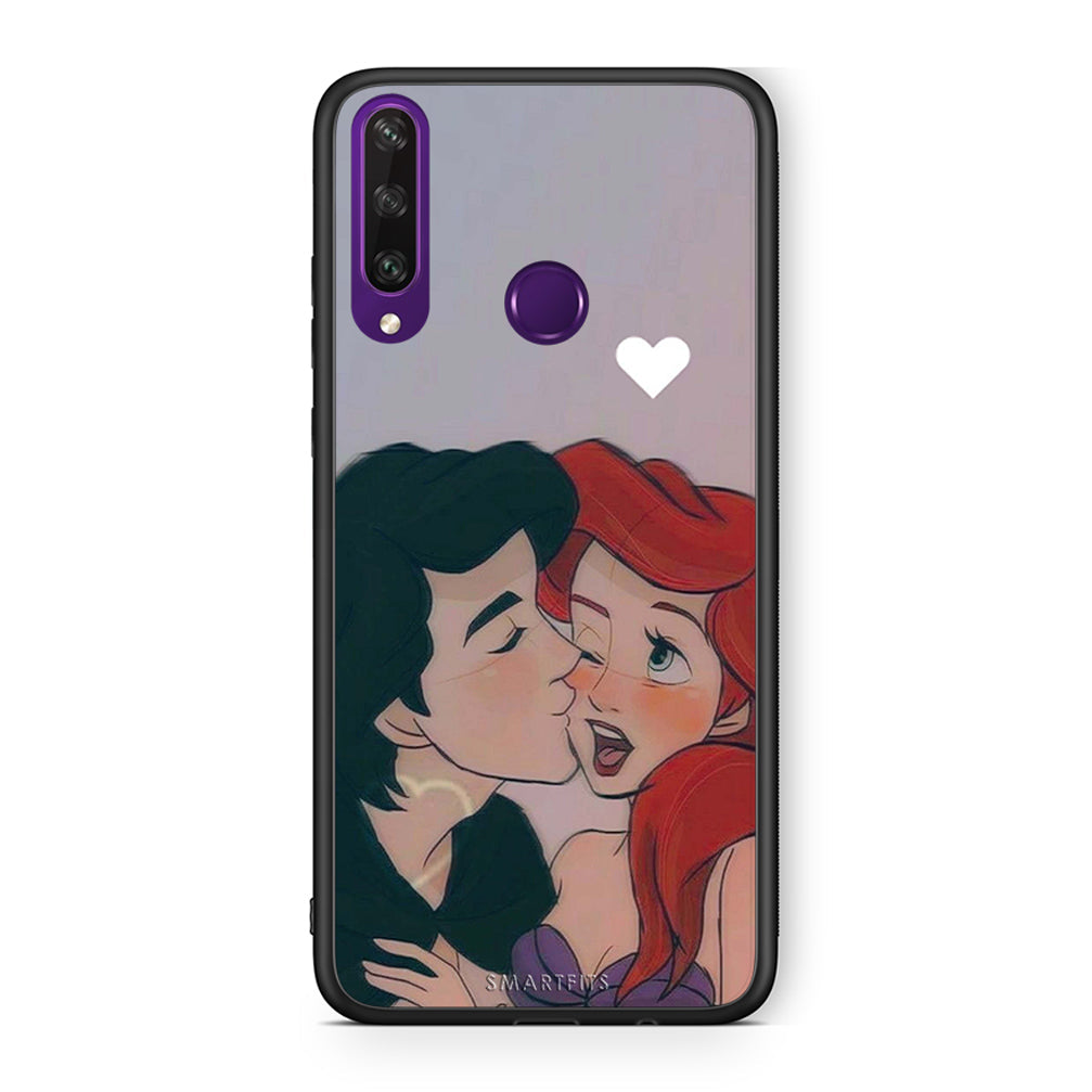 Huawei Y6p Mermaid Love Θήκη Αγίου Βαλεντίνου από τη Smartfits με σχέδιο στο πίσω μέρος και μαύρο περίβλημα | Smartphone case with colorful back and black bezels by Smartfits