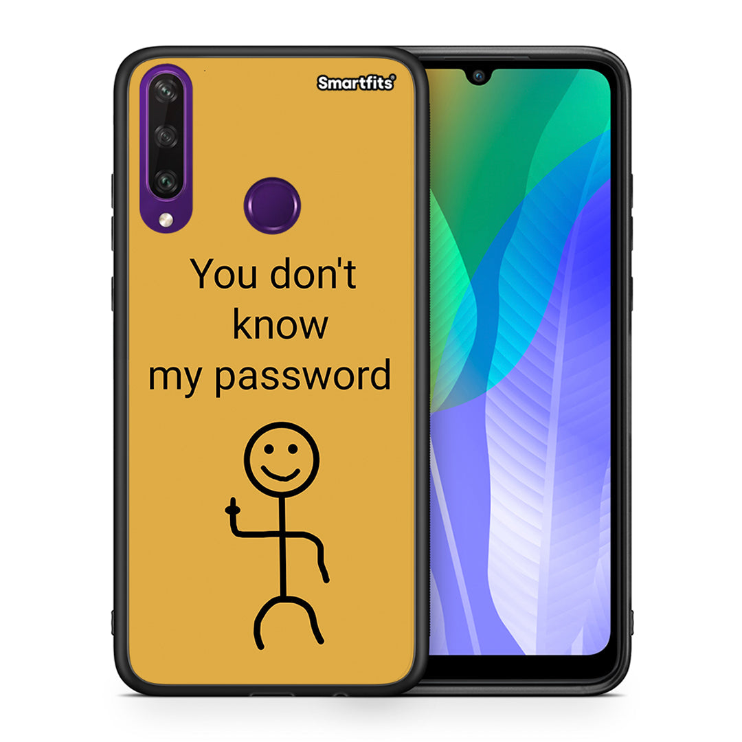 Θήκη Huawei Y6p My Password από τη Smartfits με σχέδιο στο πίσω μέρος και μαύρο περίβλημα | Huawei Y6p My Password case with colorful back and black bezels