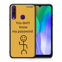 Thumbnail for Θήκη Huawei Y6p My Password από τη Smartfits με σχέδιο στο πίσω μέρος και μαύρο περίβλημα | Huawei Y6p My Password case with colorful back and black bezels