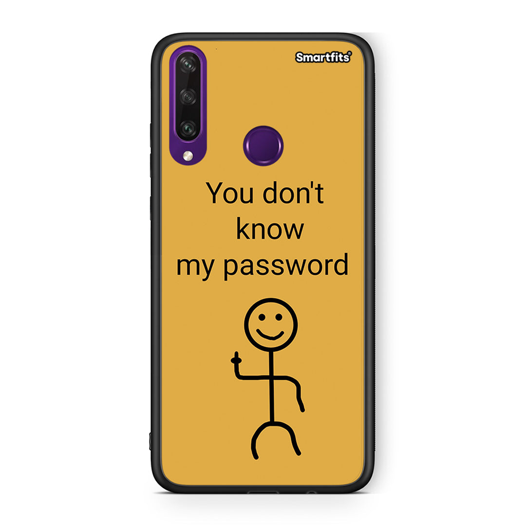 Huawei Y6p My Password Θήκη από τη Smartfits με σχέδιο στο πίσω μέρος και μαύρο περίβλημα | Smartphone case with colorful back and black bezels by Smartfits