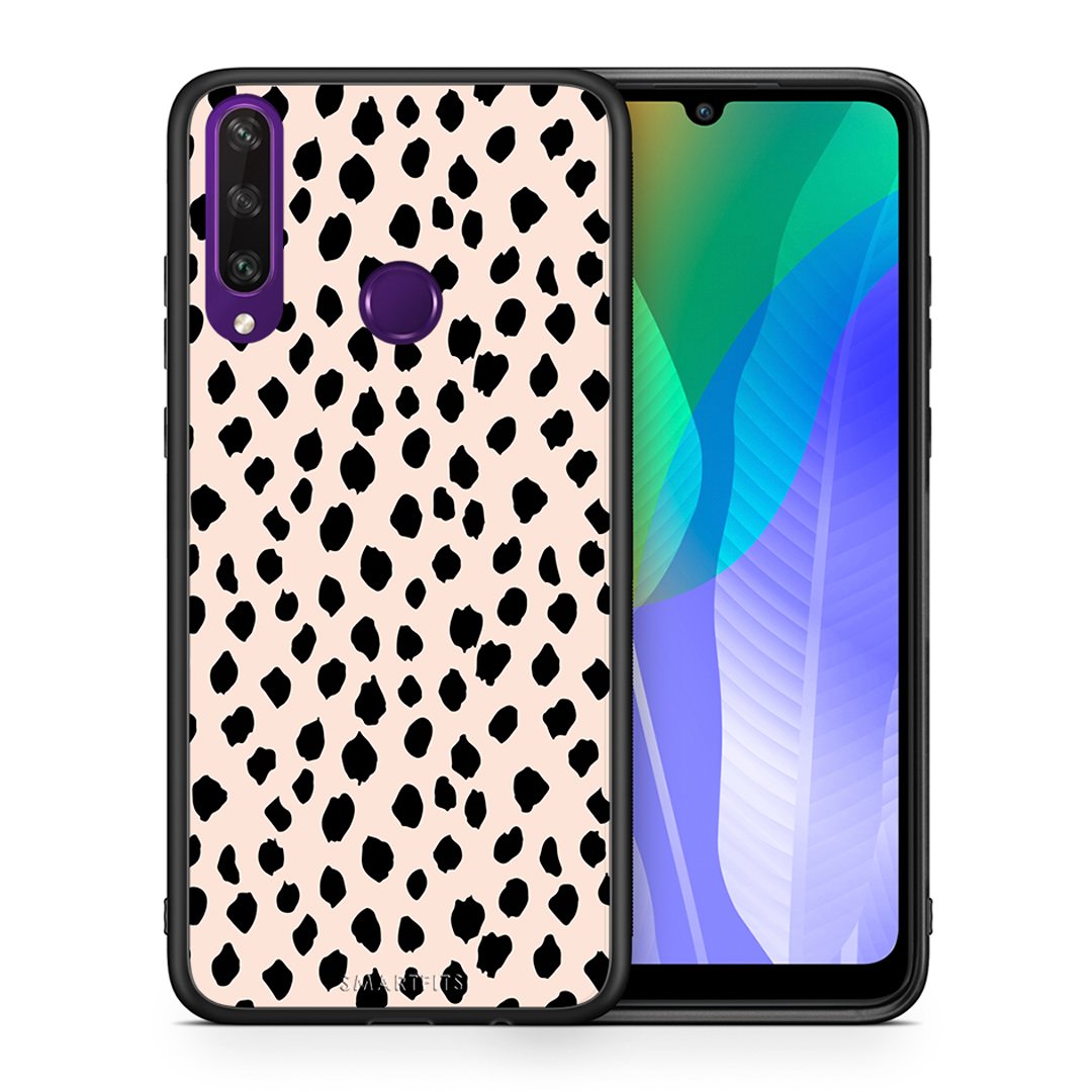 Θήκη Huawei Y6p New Polka Dots από τη Smartfits με σχέδιο στο πίσω μέρος και μαύρο περίβλημα | Huawei Y6p New Polka Dots case with colorful back and black bezels