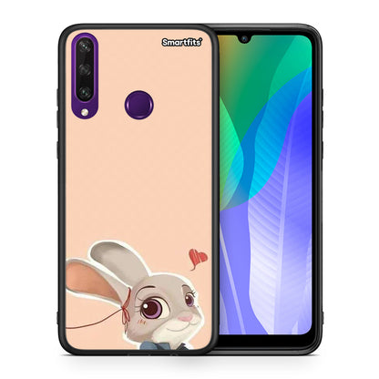Θήκη Huawei Y6p Nick Wilde And Judy Hopps Love 2 από τη Smartfits με σχέδιο στο πίσω μέρος και μαύρο περίβλημα | Huawei Y6p Nick Wilde And Judy Hopps Love 2 case with colorful back and black bezels