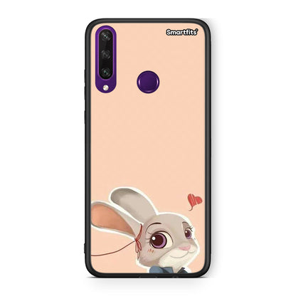 Huawei Y6p Nick Wilde And Judy Hopps Love 2 θήκη από τη Smartfits με σχέδιο στο πίσω μέρος και μαύρο περίβλημα | Smartphone case with colorful back and black bezels by Smartfits
