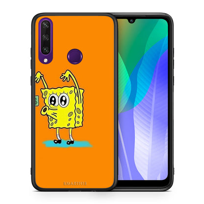 Θήκη Αγίου Βαλεντίνου Huawei Y6p No Money 2 από τη Smartfits με σχέδιο στο πίσω μέρος και μαύρο περίβλημα | Huawei Y6p No Money 2 case with colorful back and black bezels