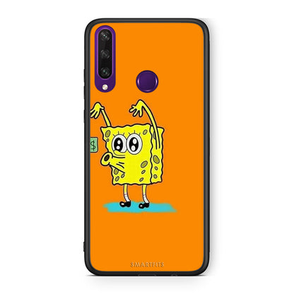 Huawei Y6p No Money 2 Θήκη Αγίου Βαλεντίνου από τη Smartfits με σχέδιο στο πίσω μέρος και μαύρο περίβλημα | Smartphone case with colorful back and black bezels by Smartfits