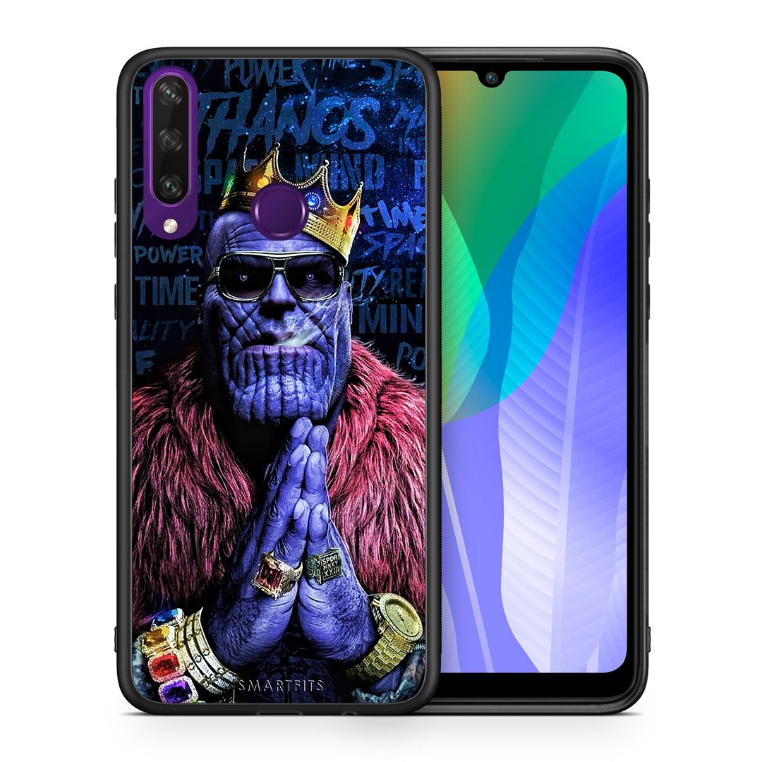 Θήκη Huawei Y6p Thanos PopArt από τη Smartfits με σχέδιο στο πίσω μέρος και μαύρο περίβλημα | Huawei Y6p Thanos PopArt case with colorful back and black bezels