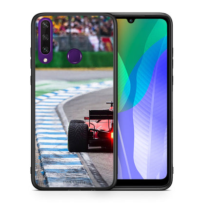 Θήκη Huawei Y6p Racing Vibes από τη Smartfits με σχέδιο στο πίσω μέρος και μαύρο περίβλημα | Huawei Y6p Racing Vibes case with colorful back and black bezels
