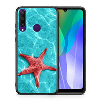 Thumbnail for Θήκη Huawei Y6p Red Starfish από τη Smartfits με σχέδιο στο πίσω μέρος και μαύρο περίβλημα | Huawei Y6p Red Starfish case with colorful back and black bezels