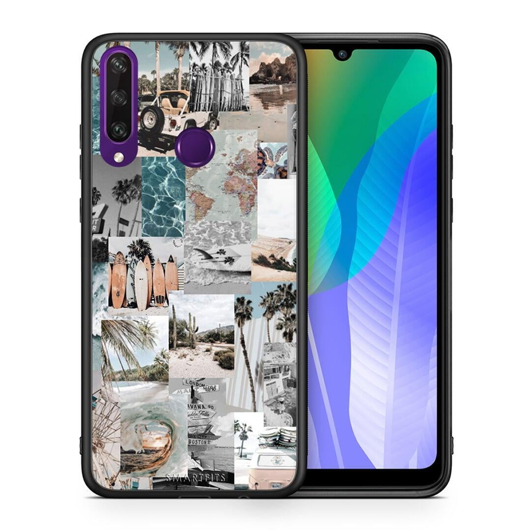 Θήκη Huawei Y6p Retro Beach Life από τη Smartfits με σχέδιο στο πίσω μέρος και μαύρο περίβλημα | Huawei Y6p Retro Beach Life case with colorful back and black bezels