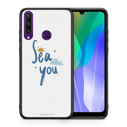 Θήκη Huawei Y6p Sea You από τη Smartfits με σχέδιο στο πίσω μέρος και μαύρο περίβλημα | Huawei Y6p Sea You case with colorful back and black bezels
