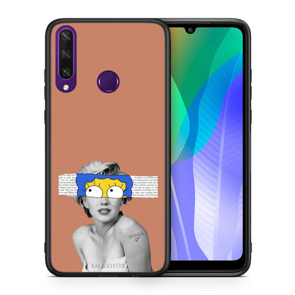 Θήκη Huawei Y6p Sim Merilyn από τη Smartfits με σχέδιο στο πίσω μέρος και μαύρο περίβλημα | Huawei Y6p Sim Merilyn case with colorful back and black bezels