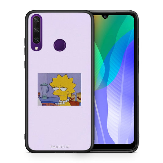 Θήκη Huawei Y6p So Happy από τη Smartfits με σχέδιο στο πίσω μέρος και μαύρο περίβλημα | Huawei Y6p So Happy case with colorful back and black bezels