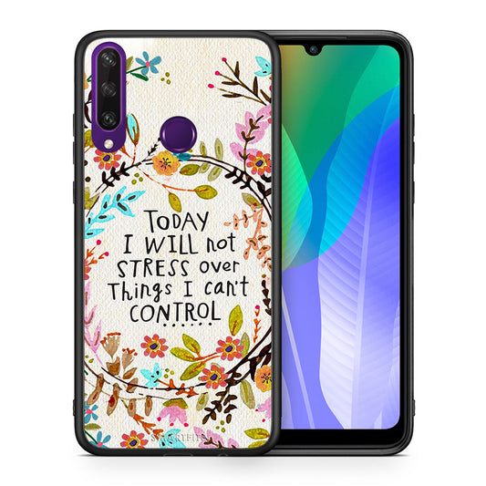 Θήκη Huawei Y6p Stress Over από τη Smartfits με σχέδιο στο πίσω μέρος και μαύρο περίβλημα | Huawei Y6p Stress Over case with colorful back and black bezels