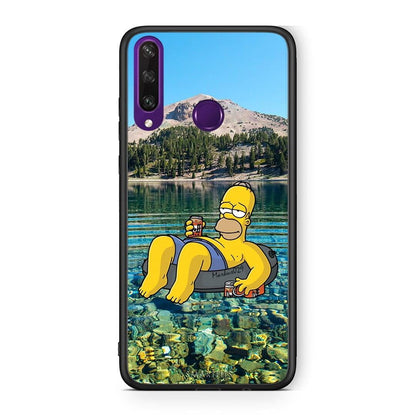 Huawei Y6p Summer Happiness Θήκη από τη Smartfits με σχέδιο στο πίσω μέρος και μαύρο περίβλημα | Smartphone case with colorful back and black bezels by Smartfits
