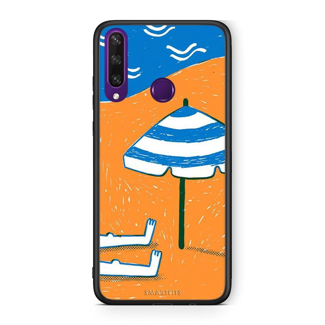 Huawei Y6p Summering Θήκη από τη Smartfits με σχέδιο στο πίσω μέρος και μαύρο περίβλημα | Smartphone case with colorful back and black bezels by Smartfits