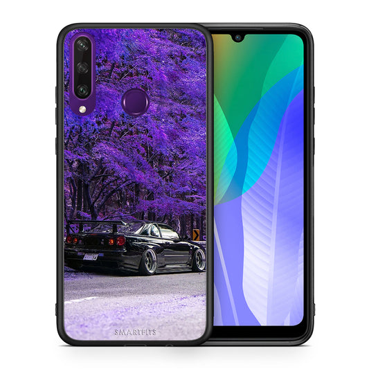 Θήκη Αγίου Βαλεντίνου Huawei Y6p Super Car από τη Smartfits με σχέδιο στο πίσω μέρος και μαύρο περίβλημα | Huawei Y6p Super Car case with colorful back and black bezels