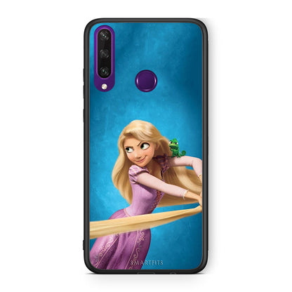 Huawei Y6p Tangled 2 Θήκη Αγίου Βαλεντίνου από τη Smartfits με σχέδιο στο πίσω μέρος και μαύρο περίβλημα | Smartphone case with colorful back and black bezels by Smartfits