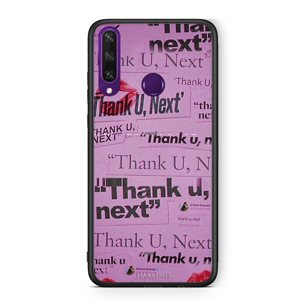 Huawei Y6p Thank You Next Θήκη Αγίου Βαλεντίνου από τη Smartfits με σχέδιο στο πίσω μέρος και μαύρο περίβλημα | Smartphone case with colorful back and black bezels by Smartfits