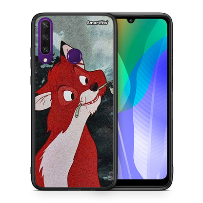 Θήκη Huawei Y6p Tod And Vixey Love 1 από τη Smartfits με σχέδιο στο πίσω μέρος και μαύρο περίβλημα | Huawei Y6p Tod And Vixey Love 1 case with colorful back and black bezels
