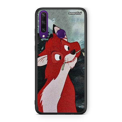 Huawei Y6p Tod And Vixey Love 1 θήκη από τη Smartfits με σχέδιο στο πίσω μέρος και μαύρο περίβλημα | Smartphone case with colorful back and black bezels by Smartfits