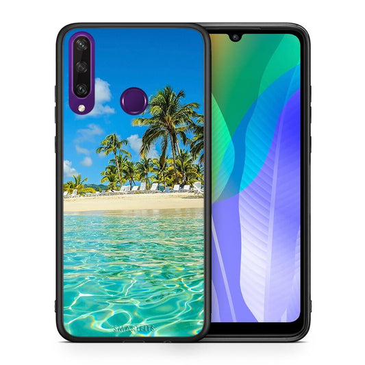 Θήκη Huawei Y6p Tropical Vibes από τη Smartfits με σχέδιο στο πίσω μέρος και μαύρο περίβλημα | Huawei Y6p Tropical Vibes case with colorful back and black bezels