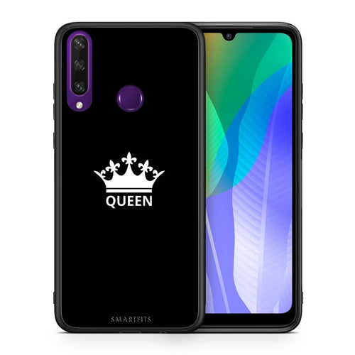 Θήκη Huawei Y6p Queen Valentine από τη Smartfits με σχέδιο στο πίσω μέρος και μαύρο περίβλημα | Huawei Y6p Queen Valentine case with colorful back and black bezels