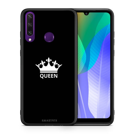 Θήκη Huawei Y6p Queen Valentine από τη Smartfits με σχέδιο στο πίσω μέρος και μαύρο περίβλημα | Huawei Y6p Queen Valentine case with colorful back and black bezels