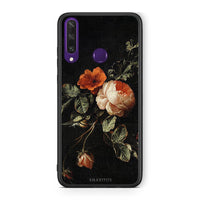 Thumbnail for Huawei Y6p Vintage Roses θήκη από τη Smartfits με σχέδιο στο πίσω μέρος και μαύρο περίβλημα | Smartphone case with colorful back and black bezels by Smartfits