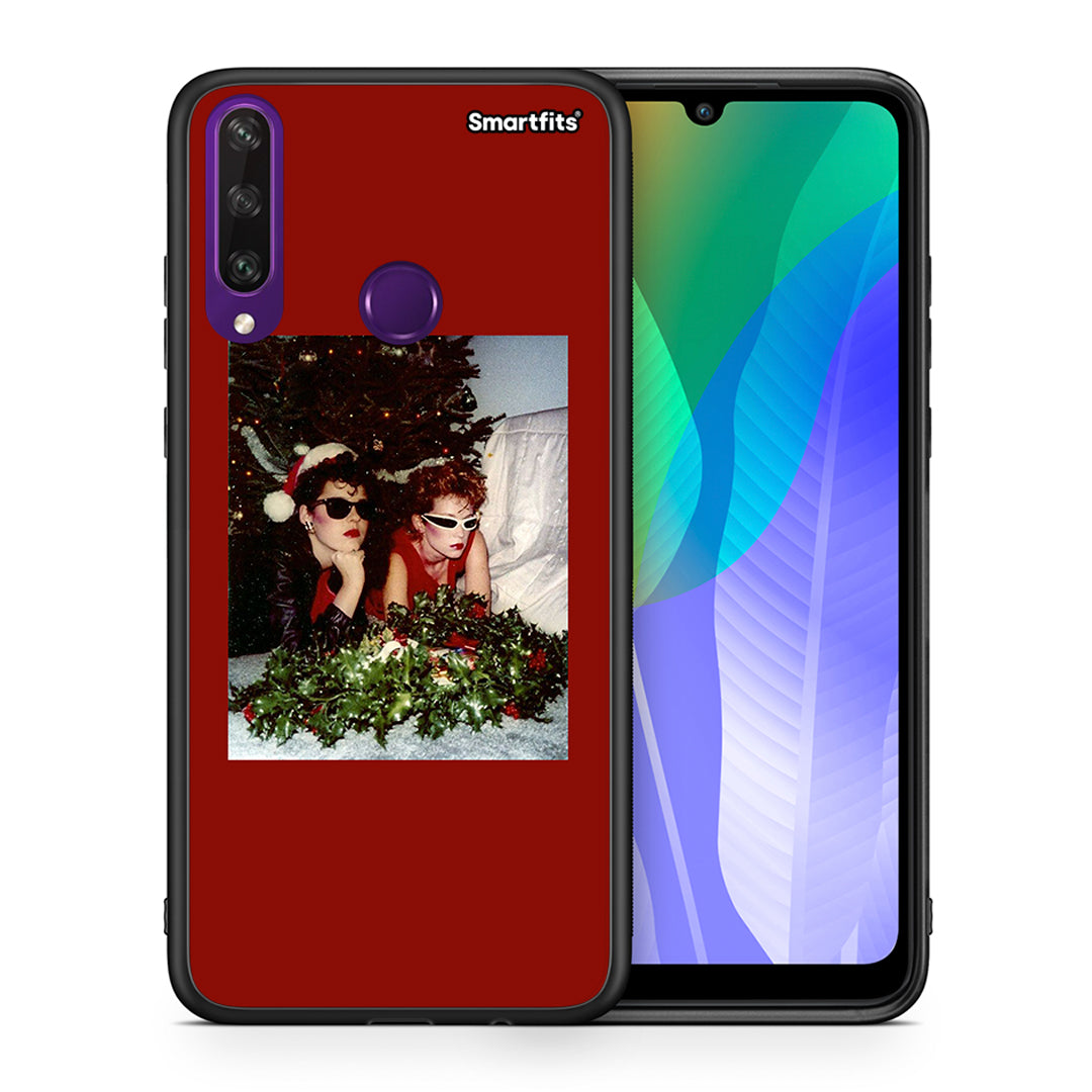 Θήκη Huawei Y6p Waiting For Xmas από τη Smartfits με σχέδιο στο πίσω μέρος και μαύρο περίβλημα | Huawei Y6p Waiting For Xmas case with colorful back and black bezels