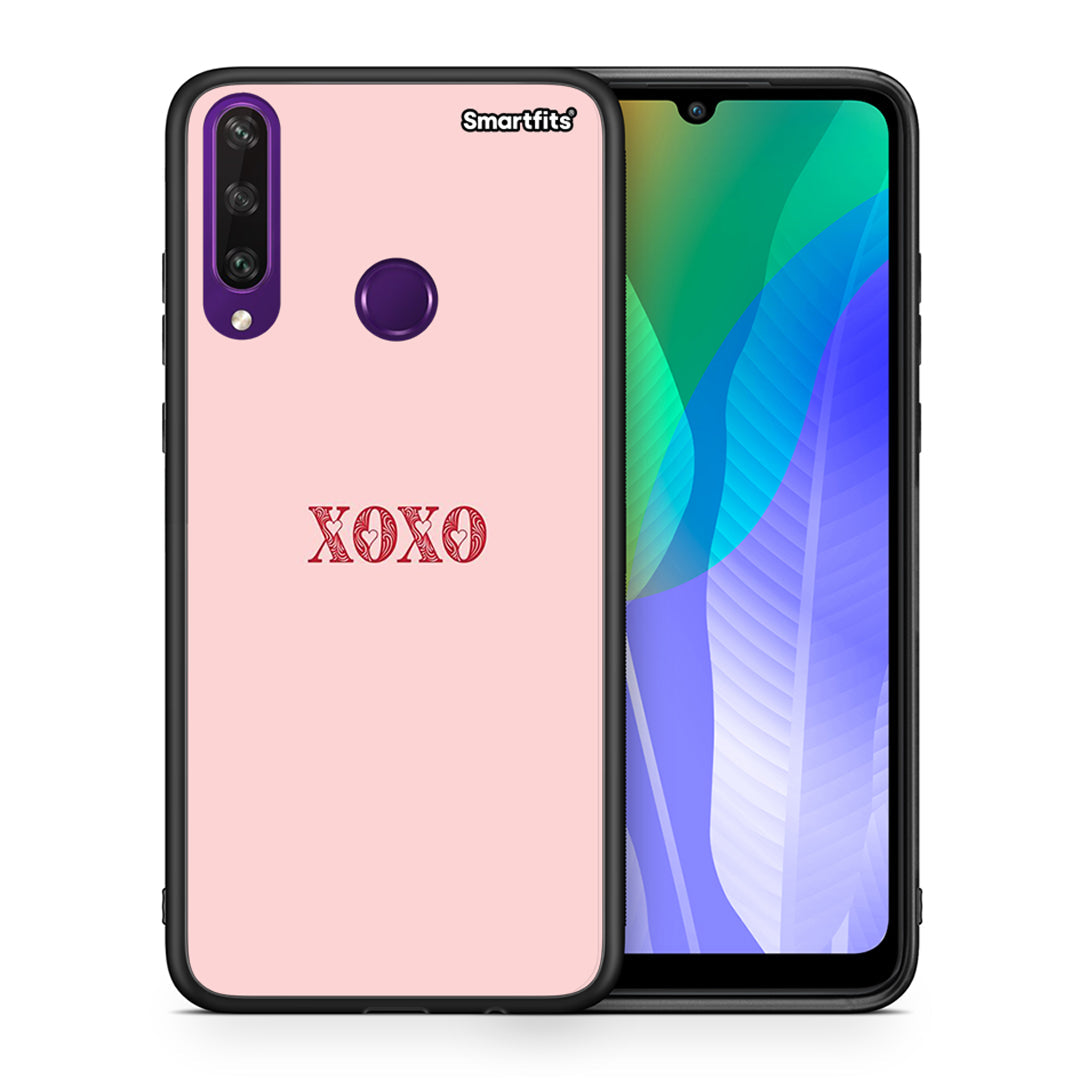 Θήκη Huawei Y6p XOXO Love από τη Smartfits με σχέδιο στο πίσω μέρος και μαύρο περίβλημα | Huawei Y6p XOXO Love case with colorful back and black bezels