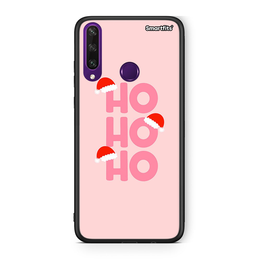 Huawei Y6p Xmas Ho Ho Ho θήκη από τη Smartfits με σχέδιο στο πίσω μέρος και μαύρο περίβλημα | Smartphone case with colorful back and black bezels by Smartfits
