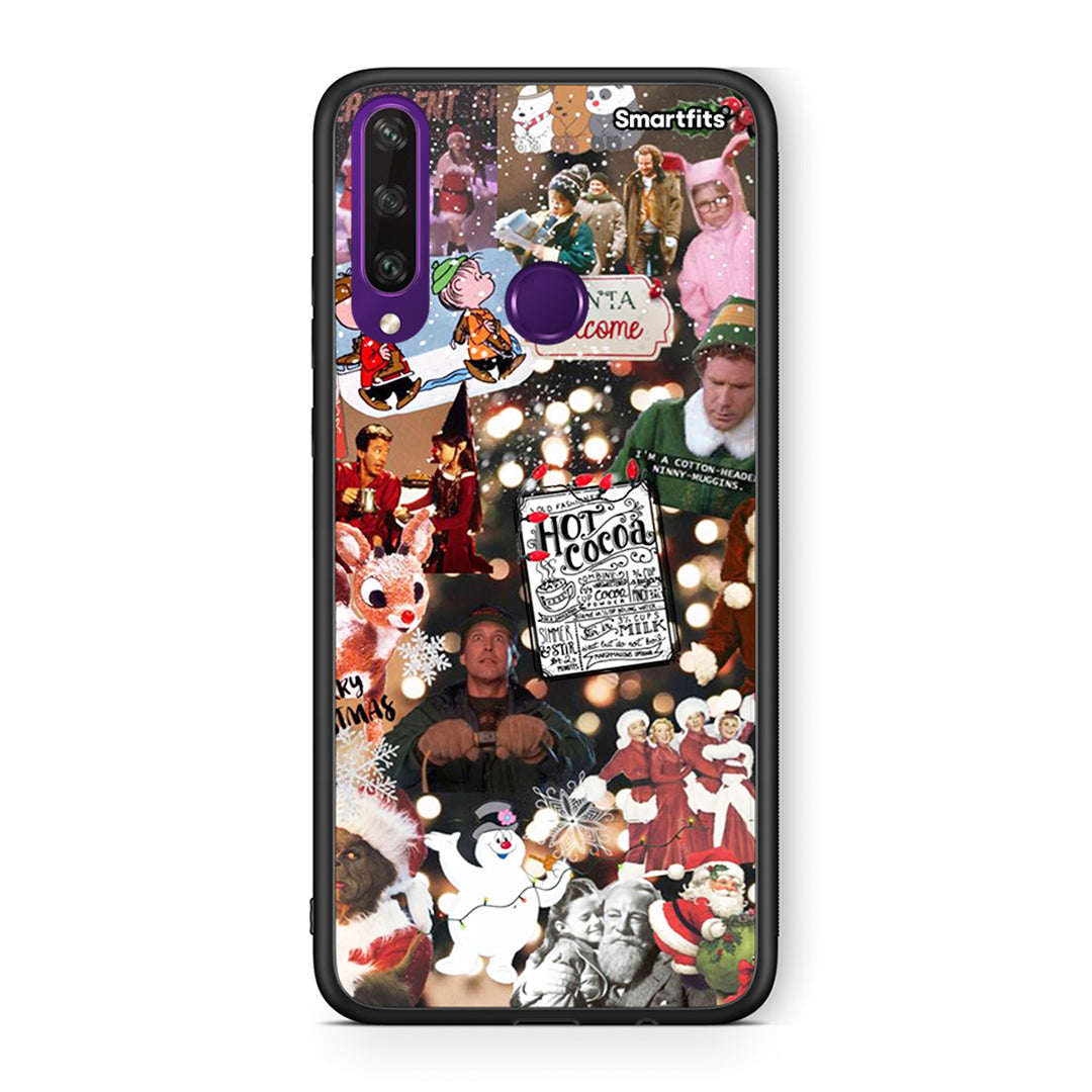 Huawei Y6p Xmas Movies θήκη από τη Smartfits με σχέδιο στο πίσω μέρος και μαύρο περίβλημα | Smartphone case with colorful back and black bezels by Smartfits