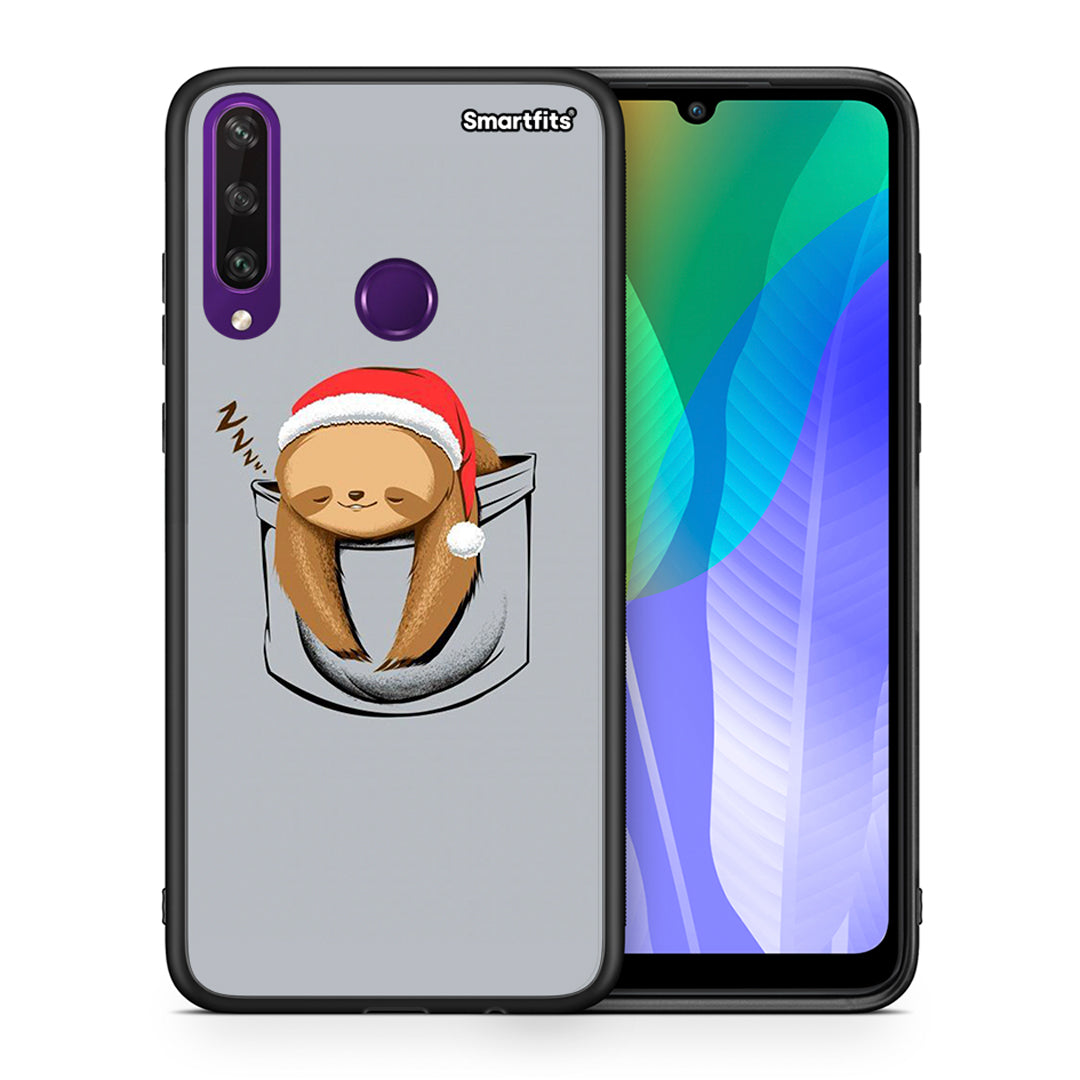 Θήκη Huawei Y6p Xmas Zzzz από τη Smartfits με σχέδιο στο πίσω μέρος και μαύρο περίβλημα | Huawei Y6p Xmas Zzzz case with colorful back and black bezels