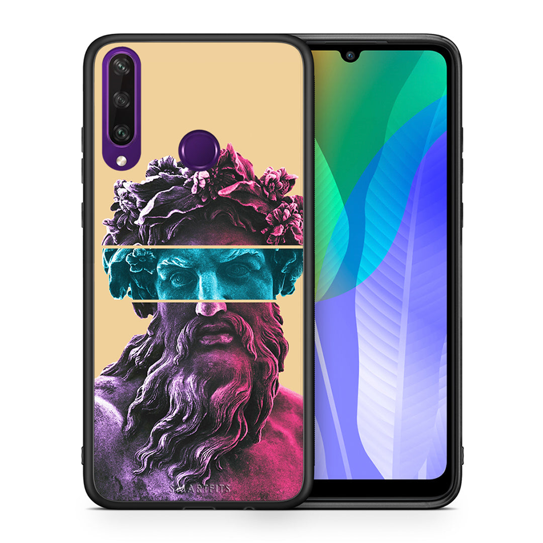 Θήκη Αγίου Βαλεντίνου Huawei Y6p Zeus Art από τη Smartfits με σχέδιο στο πίσω μέρος και μαύρο περίβλημα | Huawei Y6p Zeus Art case with colorful back and black bezels