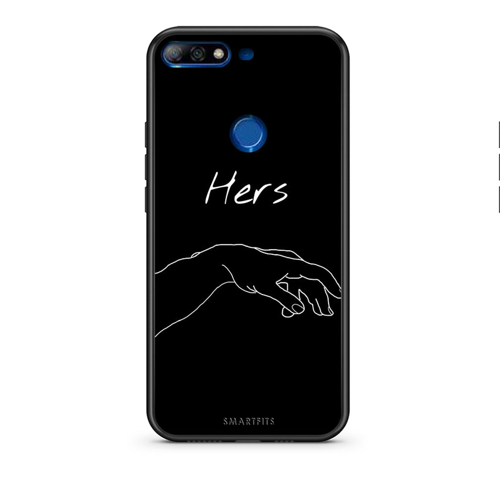 Huawei Y7 2018 Aeshetic Love 1 Θήκη Αγίου Βαλεντίνου από τη Smartfits με σχέδιο στο πίσω μέρος και μαύρο περίβλημα | Smartphone case with colorful back and black bezels by Smartfits