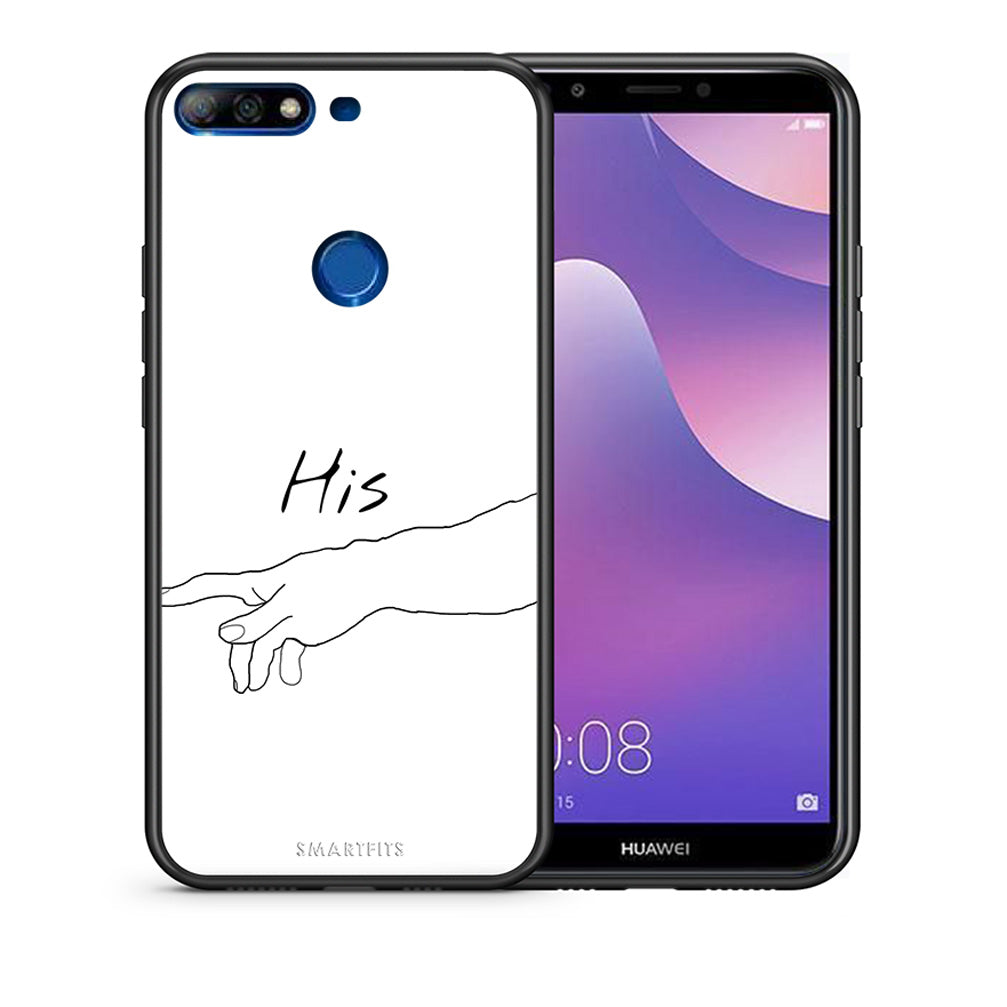 Θήκη Αγίου Βαλεντίνου Huawei Y7 2018 Aeshetic Love 2 από τη Smartfits με σχέδιο στο πίσω μέρος και μαύρο περίβλημα | Huawei Y7 2018 Aeshetic Love 2 case with colorful back and black bezels