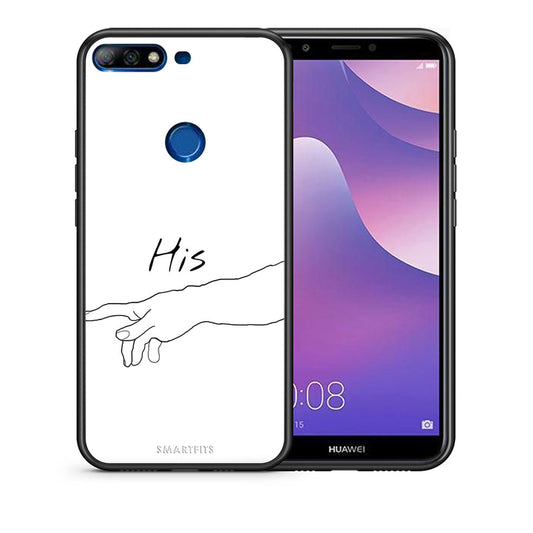 Θήκη Αγίου Βαλεντίνου Huawei Y7 2018 Aeshetic Love 2 από τη Smartfits με σχέδιο στο πίσω μέρος και μαύρο περίβλημα | Huawei Y7 2018 Aeshetic Love 2 case with colorful back and black bezels