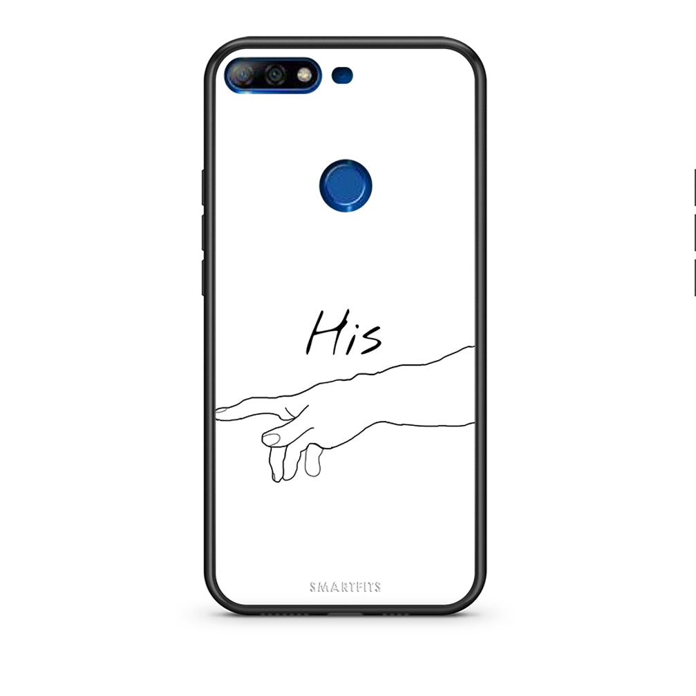 Huawei Y7 2018 Aeshetic Love 2 Θήκη Αγίου Βαλεντίνου από τη Smartfits με σχέδιο στο πίσω μέρος και μαύρο περίβλημα | Smartphone case with colorful back and black bezels by Smartfits