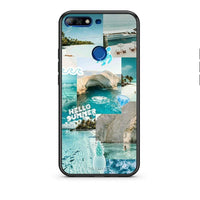 Thumbnail for Huawei Y7 2018 Aesthetic Summer Θήκη από τη Smartfits με σχέδιο στο πίσω μέρος και μαύρο περίβλημα | Smartphone case with colorful back and black bezels by Smartfits