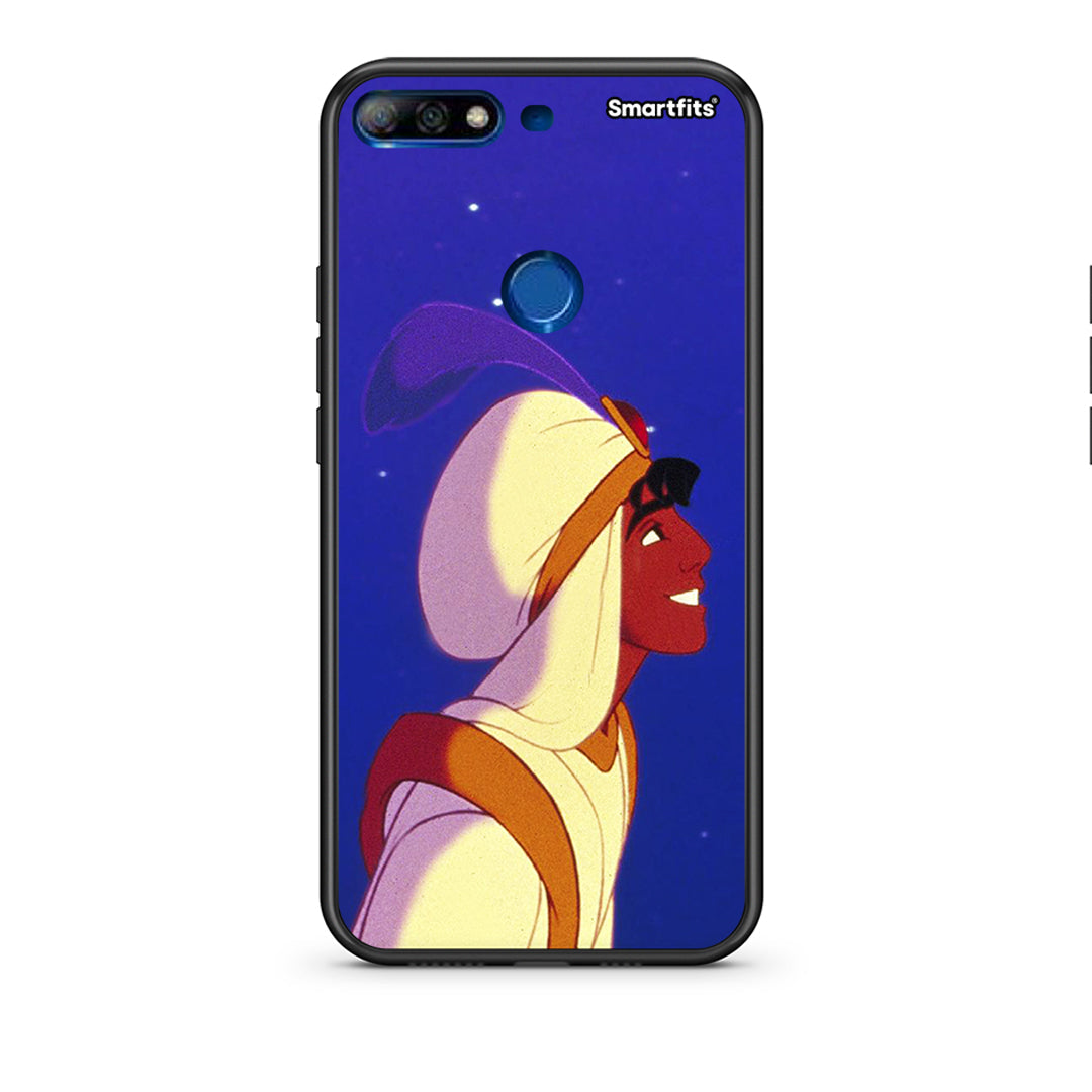 Huawei Y7 2018 Alladin And Jasmine Love 1 θήκη από τη Smartfits με σχέδιο στο πίσω μέρος και μαύρο περίβλημα | Smartphone case with colorful back and black bezels by Smartfits
