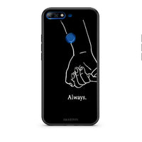 Thumbnail for Huawei Y7 2018 Always & Forever 1 Θήκη Αγίου Βαλεντίνου από τη Smartfits με σχέδιο στο πίσω μέρος και μαύρο περίβλημα | Smartphone case with colorful back and black bezels by Smartfits