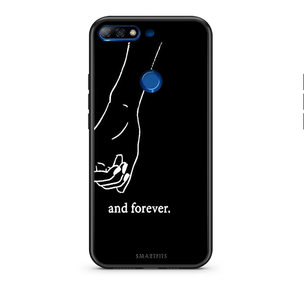 Huawei Y7 2018 Always & Forever 2 Θήκη Αγίου Βαλεντίνου από τη Smartfits με σχέδιο στο πίσω μέρος και μαύρο περίβλημα | Smartphone case with colorful back and black bezels by Smartfits