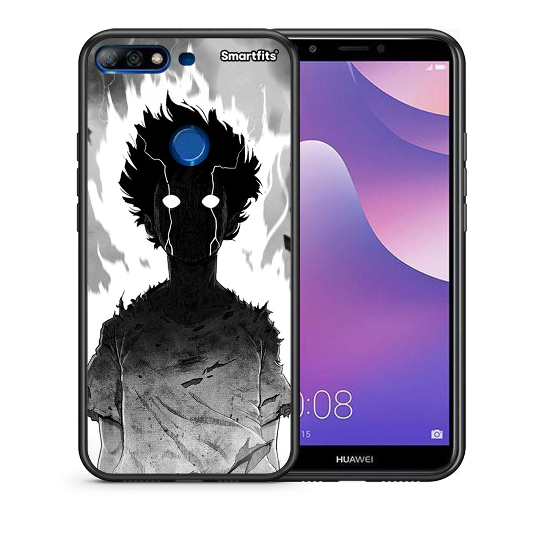 Θήκη Huawei Y7 2018 Anime Boy από τη Smartfits με σχέδιο στο πίσω μέρος και μαύρο περίβλημα | Huawei Y7 2018 Anime Boy case with colorful back and black bezels