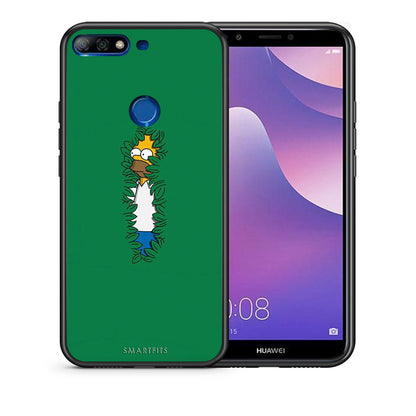 Θήκη Αγίου Βαλεντίνου Huawei Y7 2018 Bush Man από τη Smartfits με σχέδιο στο πίσω μέρος και μαύρο περίβλημα | Huawei Y7 2018 Bush Man case with colorful back and black bezels