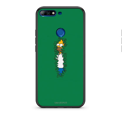 Huawei Y7 2018 Bush Man Θήκη Αγίου Βαλεντίνου από τη Smartfits με σχέδιο στο πίσω μέρος και μαύρο περίβλημα | Smartphone case with colorful back and black bezels by Smartfits