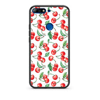 Thumbnail for Huawei Y7 2018 Cherry Summer θήκη από τη Smartfits με σχέδιο στο πίσω μέρος και μαύρο περίβλημα | Smartphone case with colorful back and black bezels by Smartfits