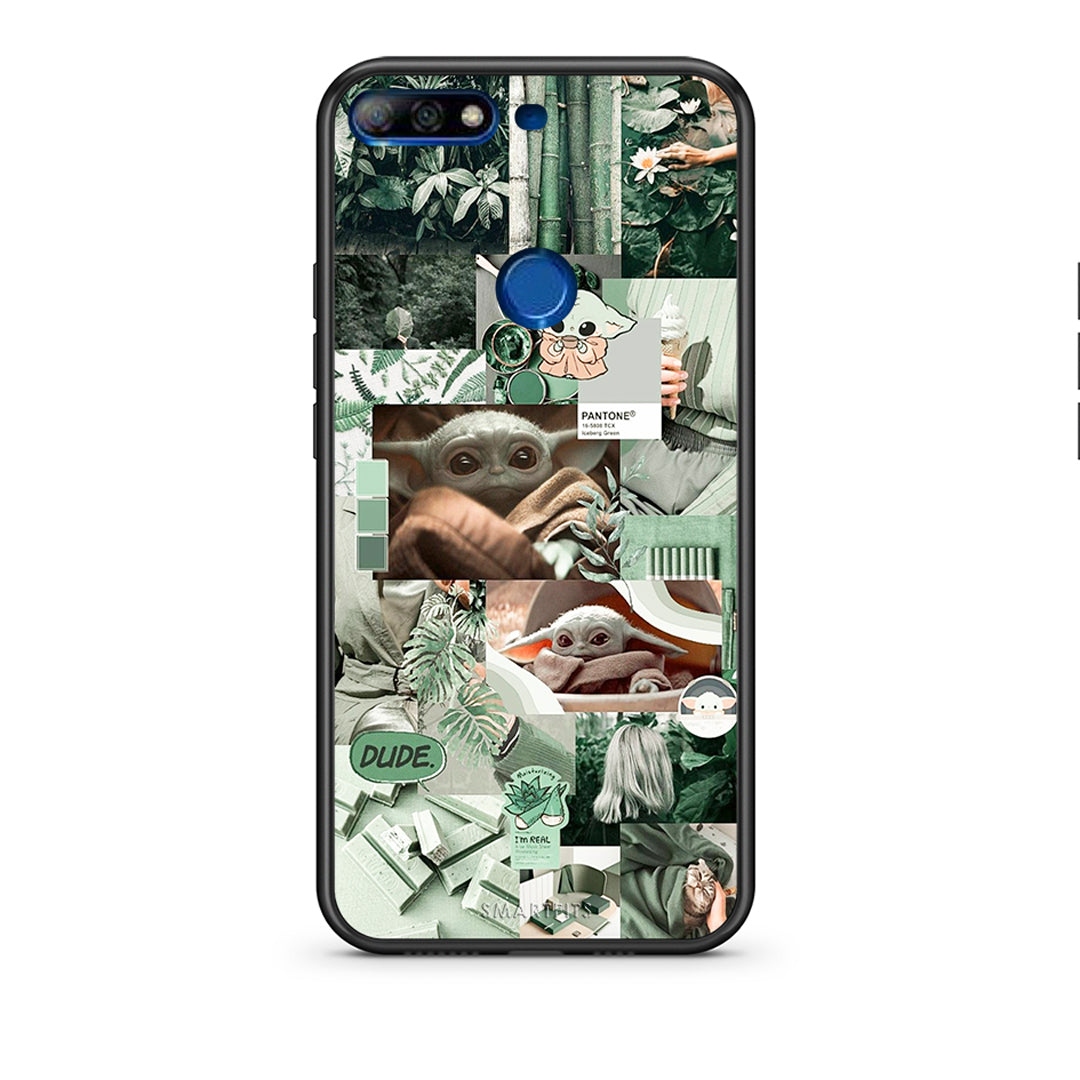 Huawei Y7 2018 Collage Dude Θήκη Αγίου Βαλεντίνου από τη Smartfits με σχέδιο στο πίσω μέρος και μαύρο περίβλημα | Smartphone case with colorful back and black bezels by Smartfits