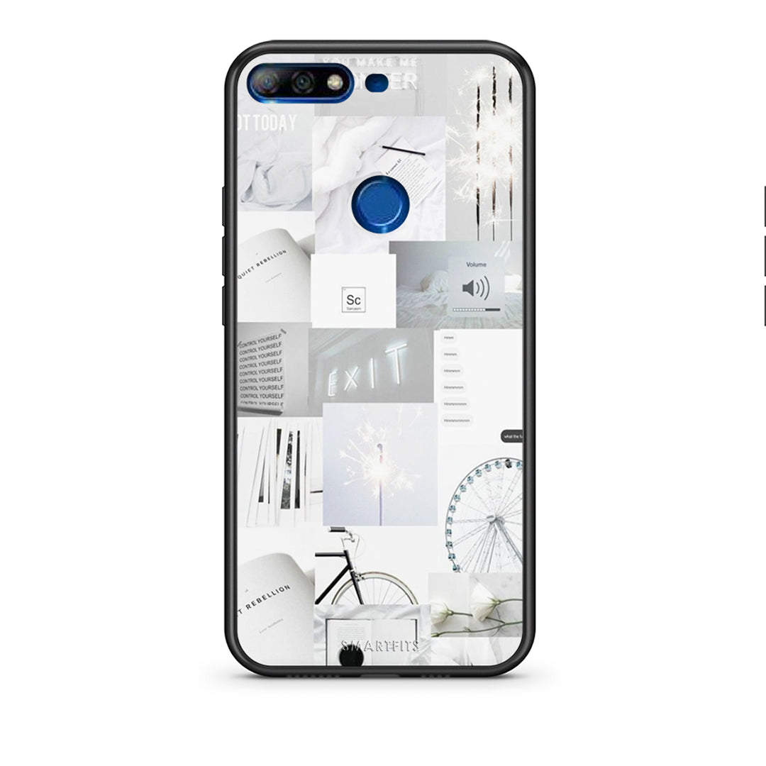 Huawei Y7 2018 Collage Make Me Wonder Θήκη Αγίου Βαλεντίνου από τη Smartfits με σχέδιο στο πίσω μέρος και μαύρο περίβλημα | Smartphone case with colorful back and black bezels by Smartfits