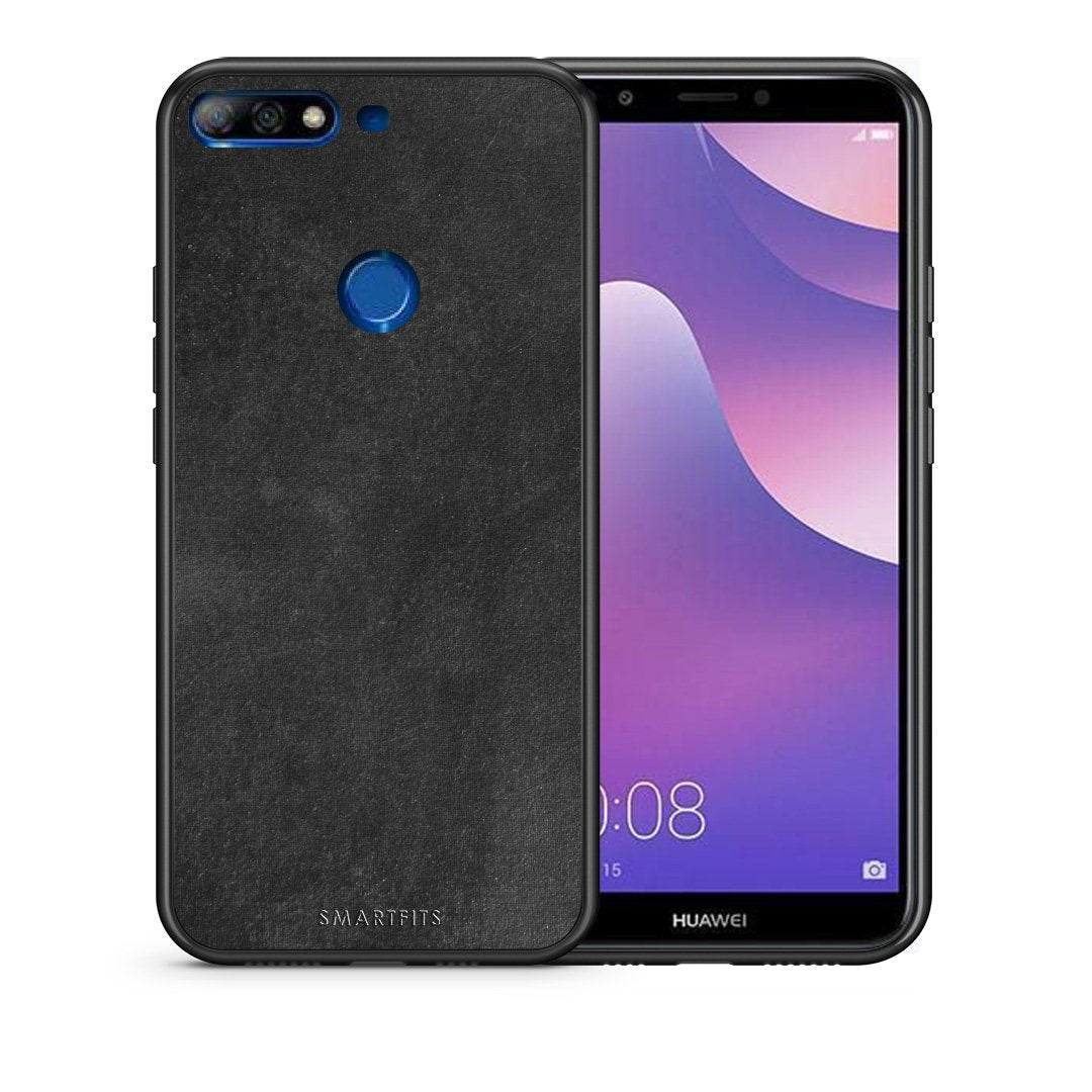 Θήκη Huawei Y7 2018 Black Slate Color από τη Smartfits με σχέδιο στο πίσω μέρος και μαύρο περίβλημα | Huawei Y7 2018 Black Slate Color case with colorful back and black bezels